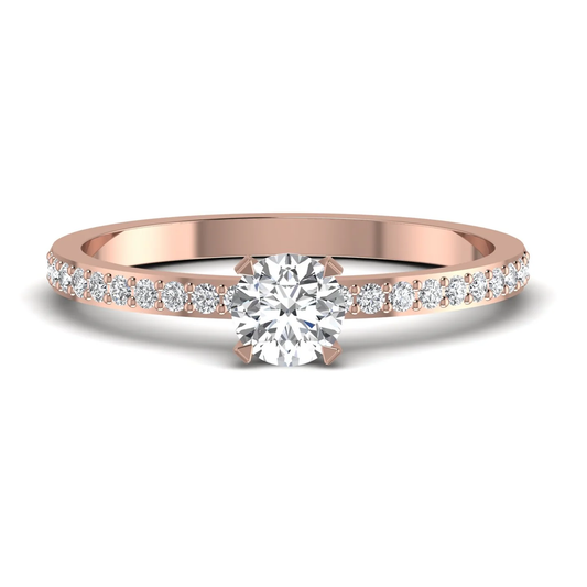 Special ring: rose gold with 0.74ct diamonds