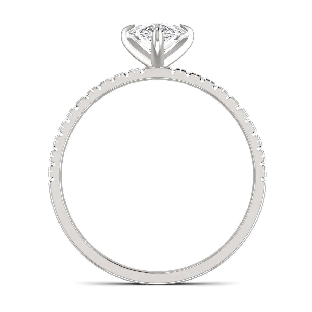 Pear ring: white gold with 1.66ct diamonds – Pear Ring White Gold