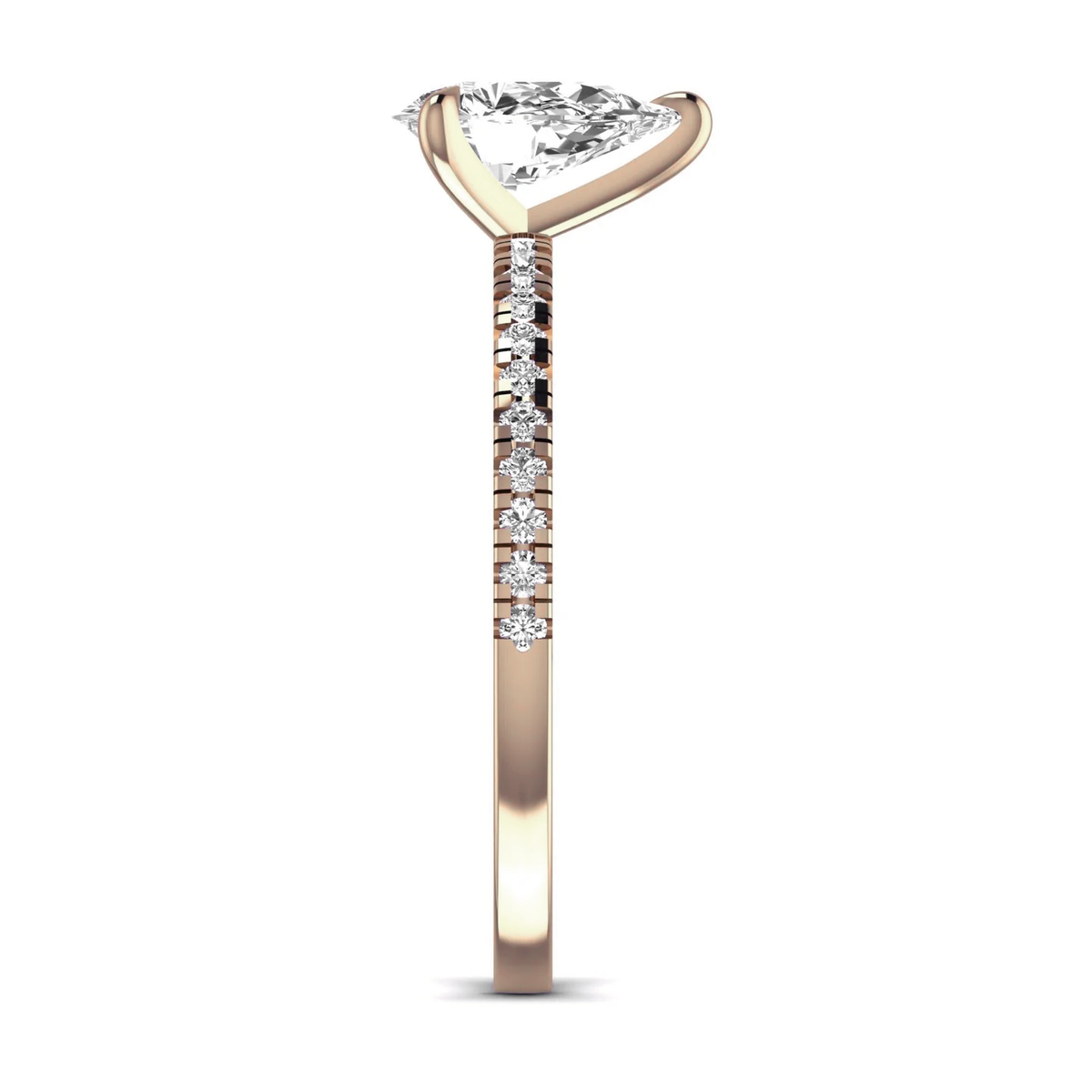 Pear ring: rose gold with 1.66ct diamonds – Pear Ring Rose Gold