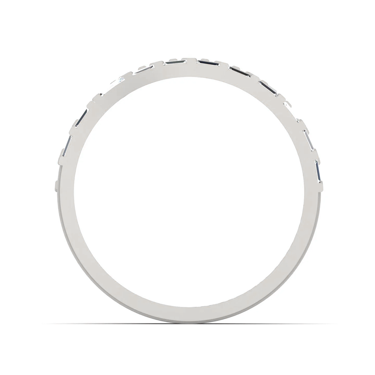 Baguette three line ring: white gold with 1.18ct diamonds – Baguette Three Line Ring White Gold