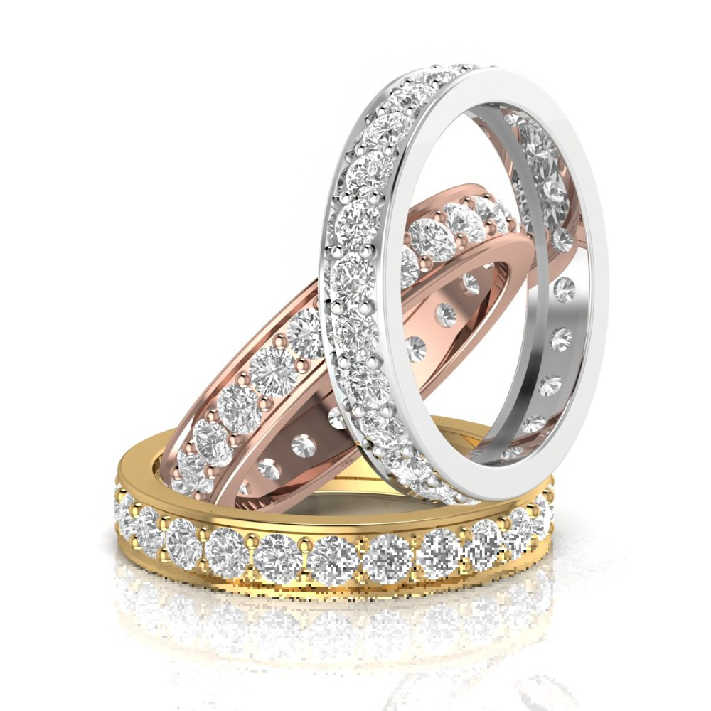 Eternity ring: rose gold with 1.65ct diamonds – Full Eternity Ring Gold