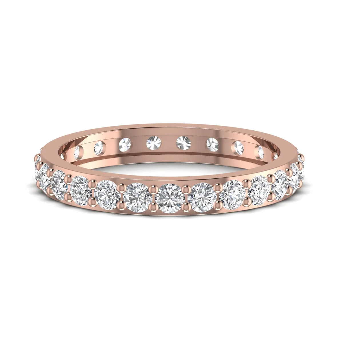 Eternity ring: rose gold with 1.65ct diamonds