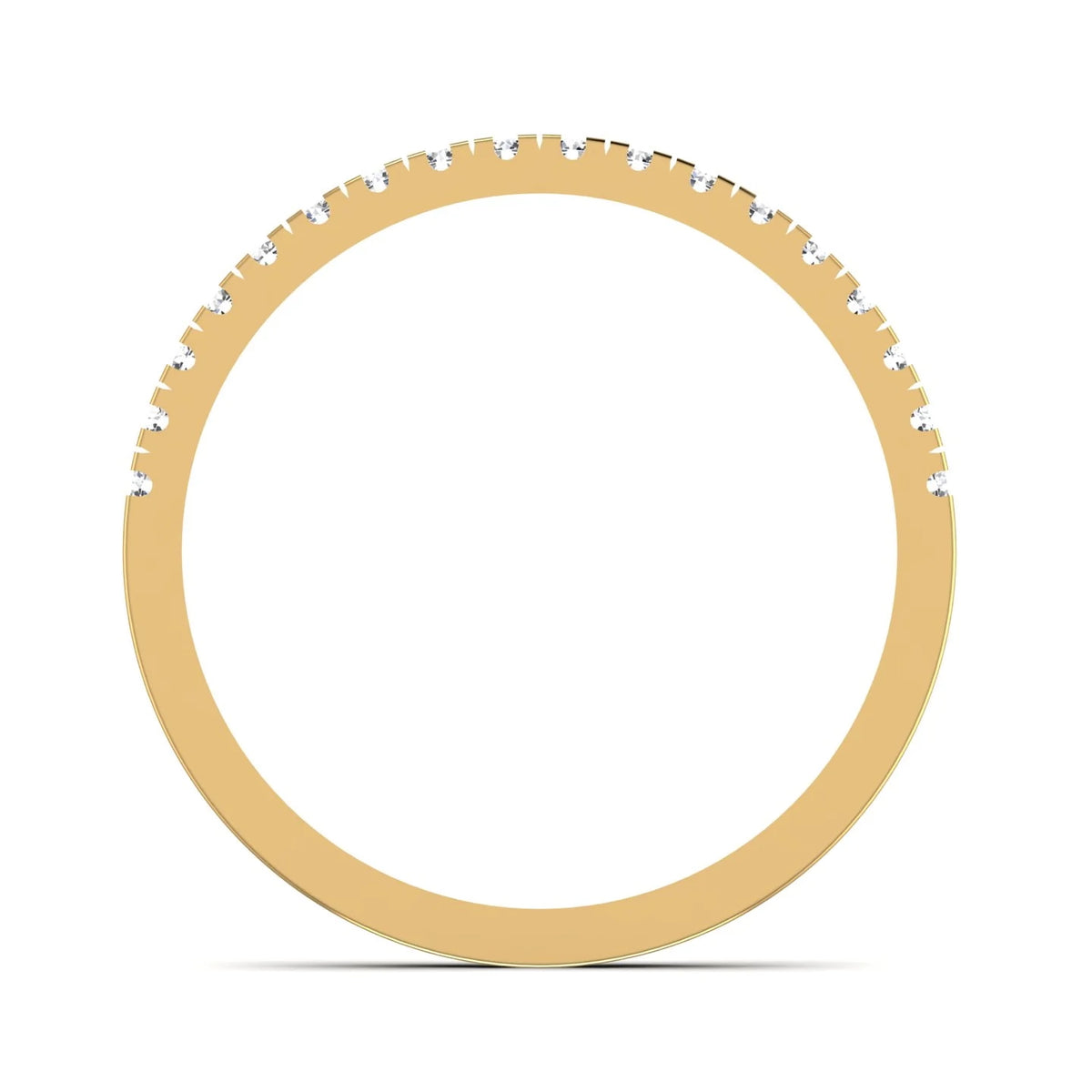 Half light ring yellow gold with 0.27ct diamonds – Half Light Ring Yellow Gold