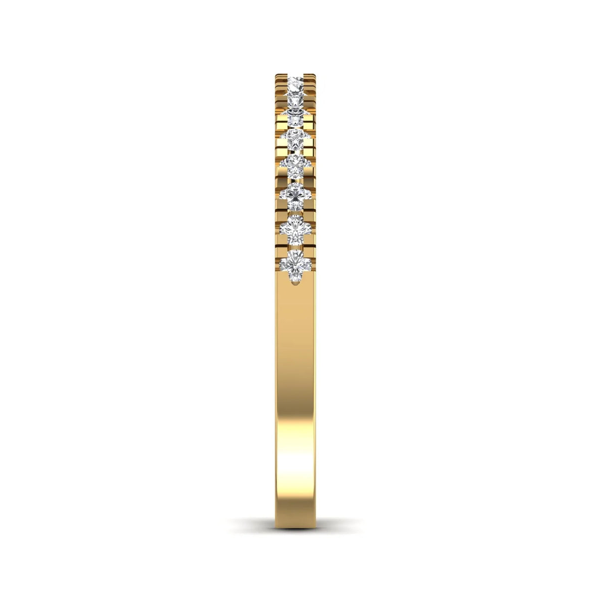 Half light ring yellow gold with 0.27ct diamonds – Half Light Ring Yellow Gold