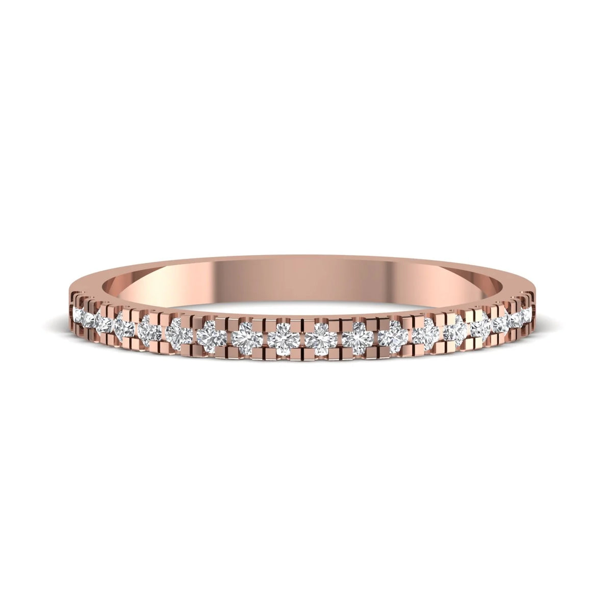 Half light ring rose gold with 0.27ct diamonds