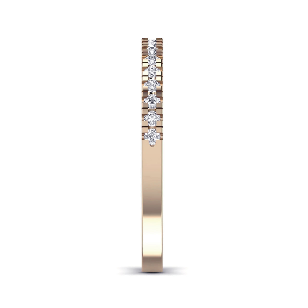 Half light ring rose gold with 0.27ct diamonds – Half Light Ring Rose Gold