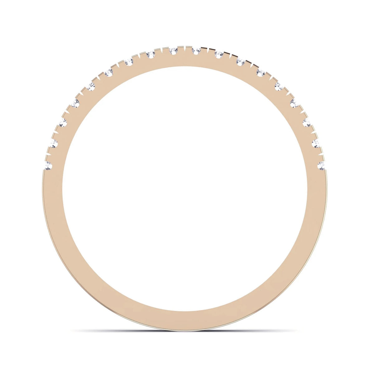 Half light ring rose gold with 0.27ct diamonds – Half Light Ring Rose Gold