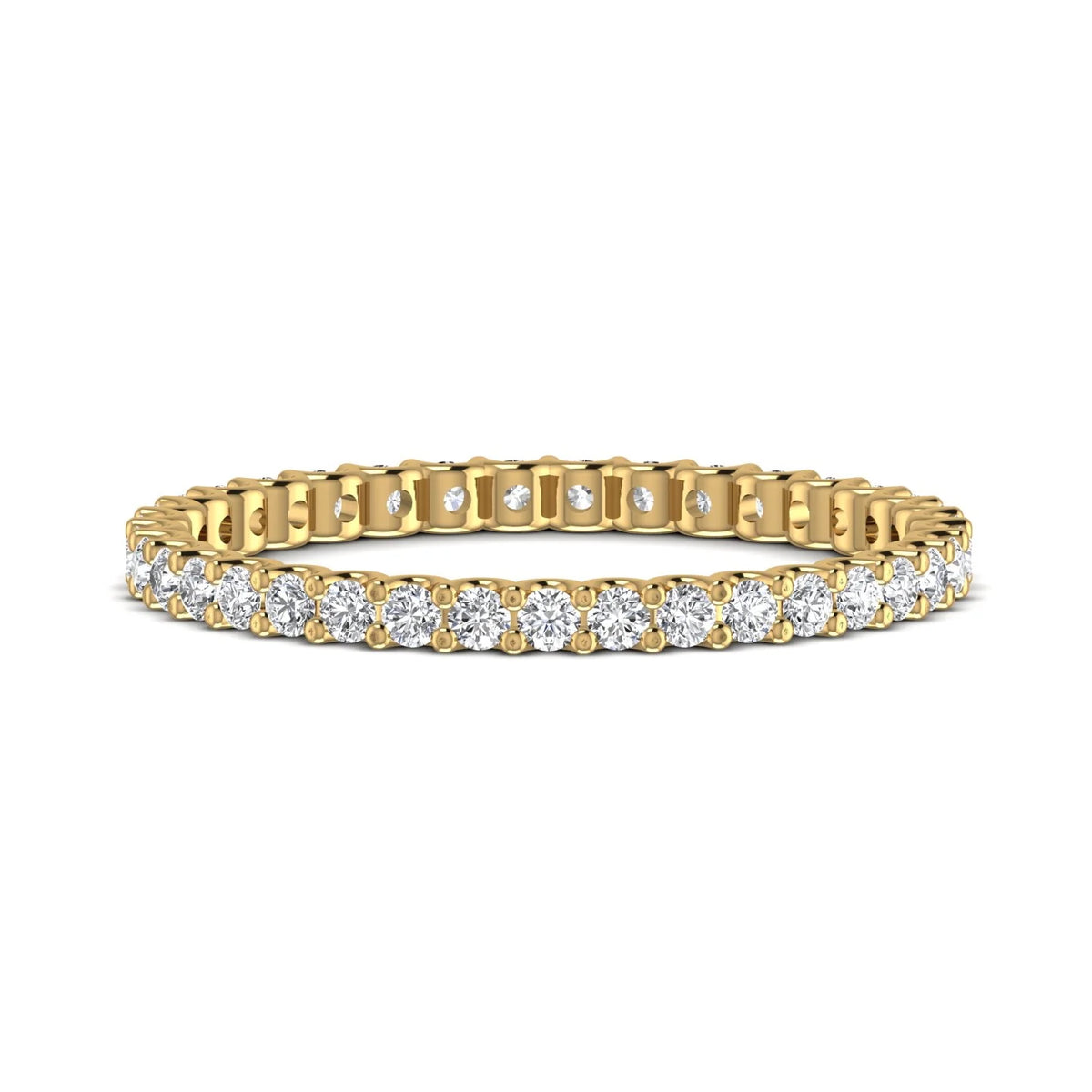 Pretty eternity ring yellow gold with 0.48ct diamonds