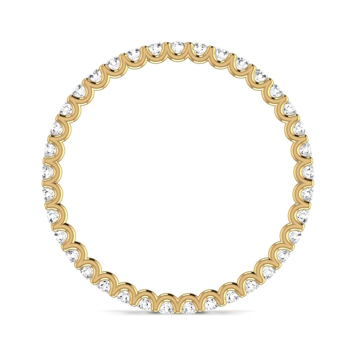 Floral ring yellow gold with 0.53ct lab-diamonds IGI certificate – Pretty Eternity Ring Yellow Gold