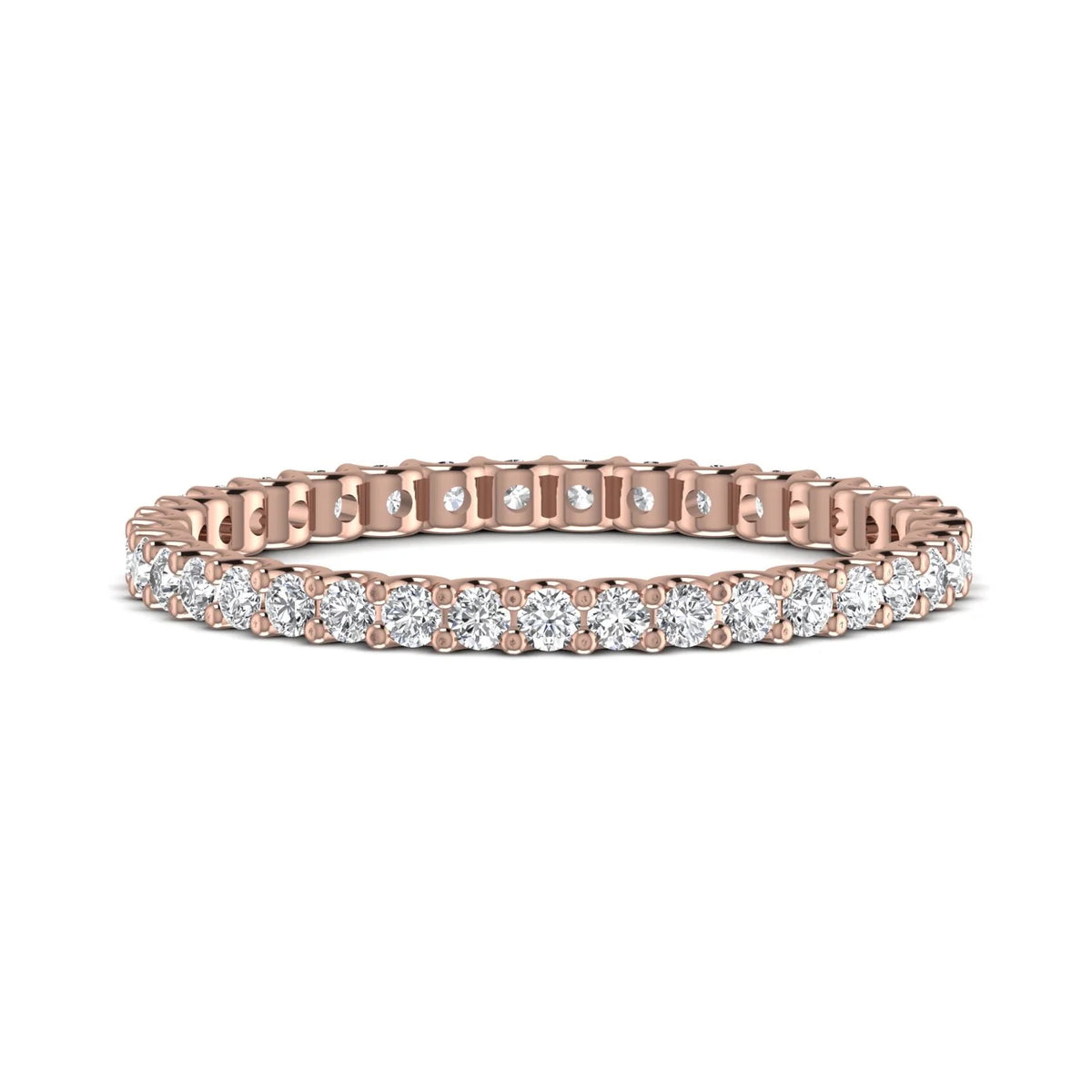 Pretty eternity ring rose gold with 0.48ct diamonds