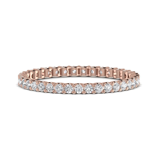 Pretty eternity ring rose gold with 0.48ct diamonds