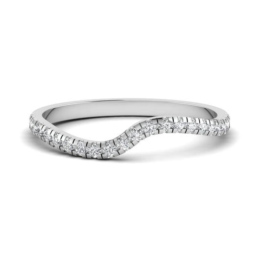 Wave ring: white gold with 0.31ct diamonds