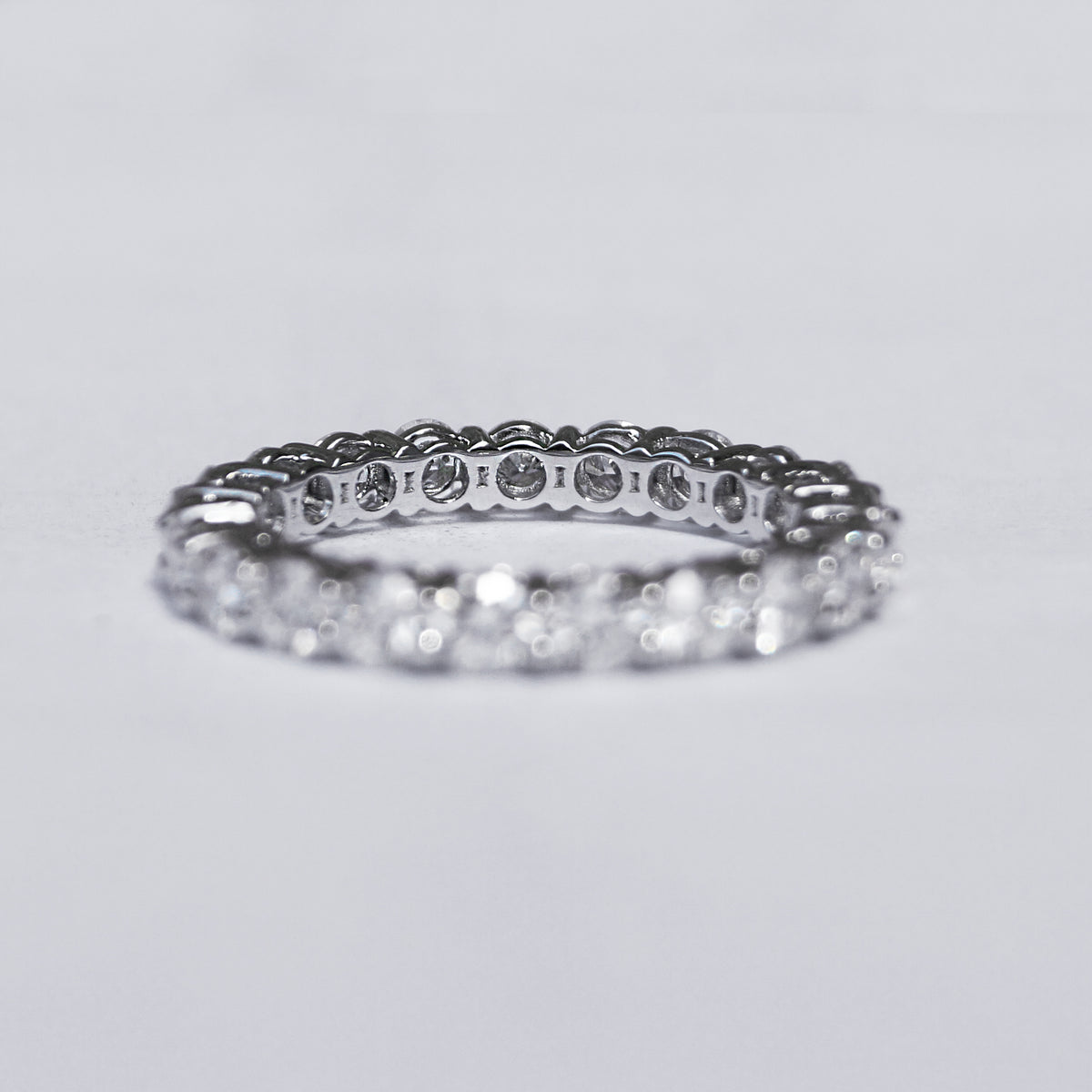 Eternity Ring: White Gold Lab Diamond (IGI) or 925 Silver Moissanite (GRA) | 2.27ct Round Brilliant Band