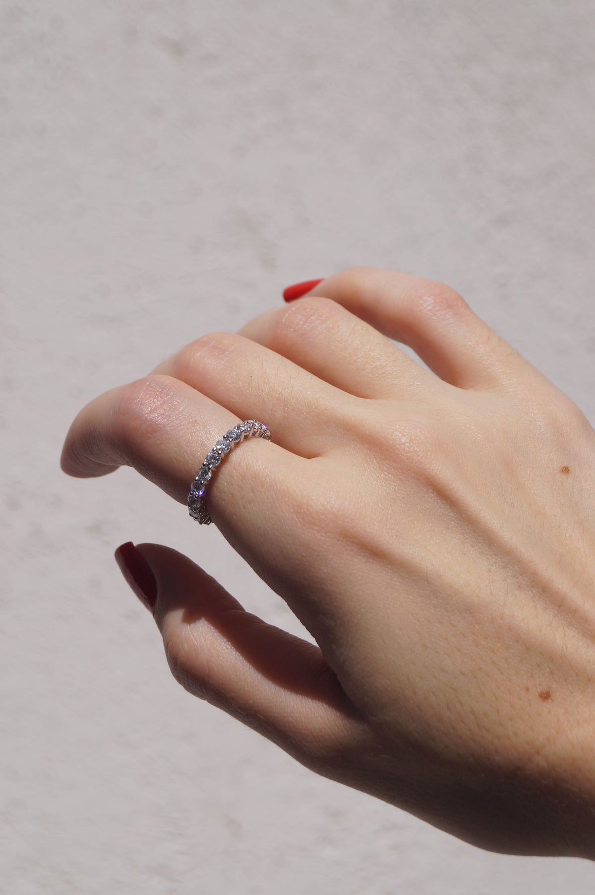 Eternity Ring: White Gold Lab Diamond (IGI) or 925 Silver Moissanite (GRA) | 2.27ct Round Brilliant Band