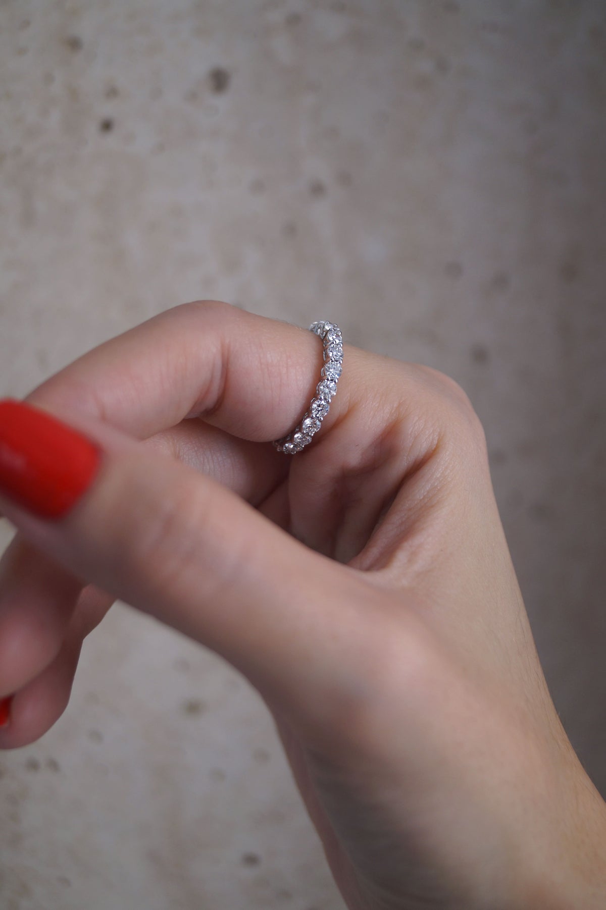 Eternity Ring: White Gold Lab Diamond (IGI) or 925 Silver Moissanite (GRA) | 2.27ct Round Brilliant Band