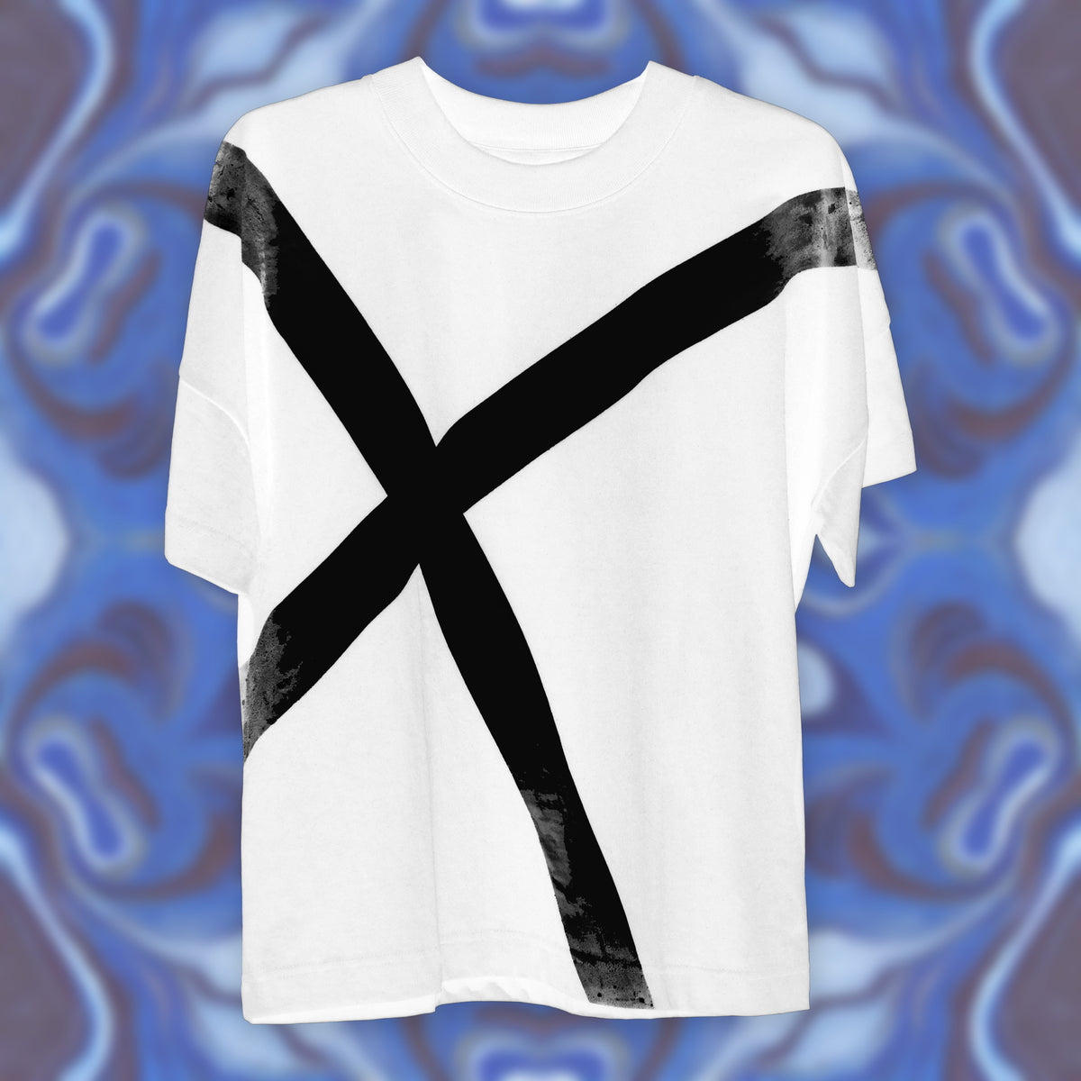 X white hand-painted T-shirt