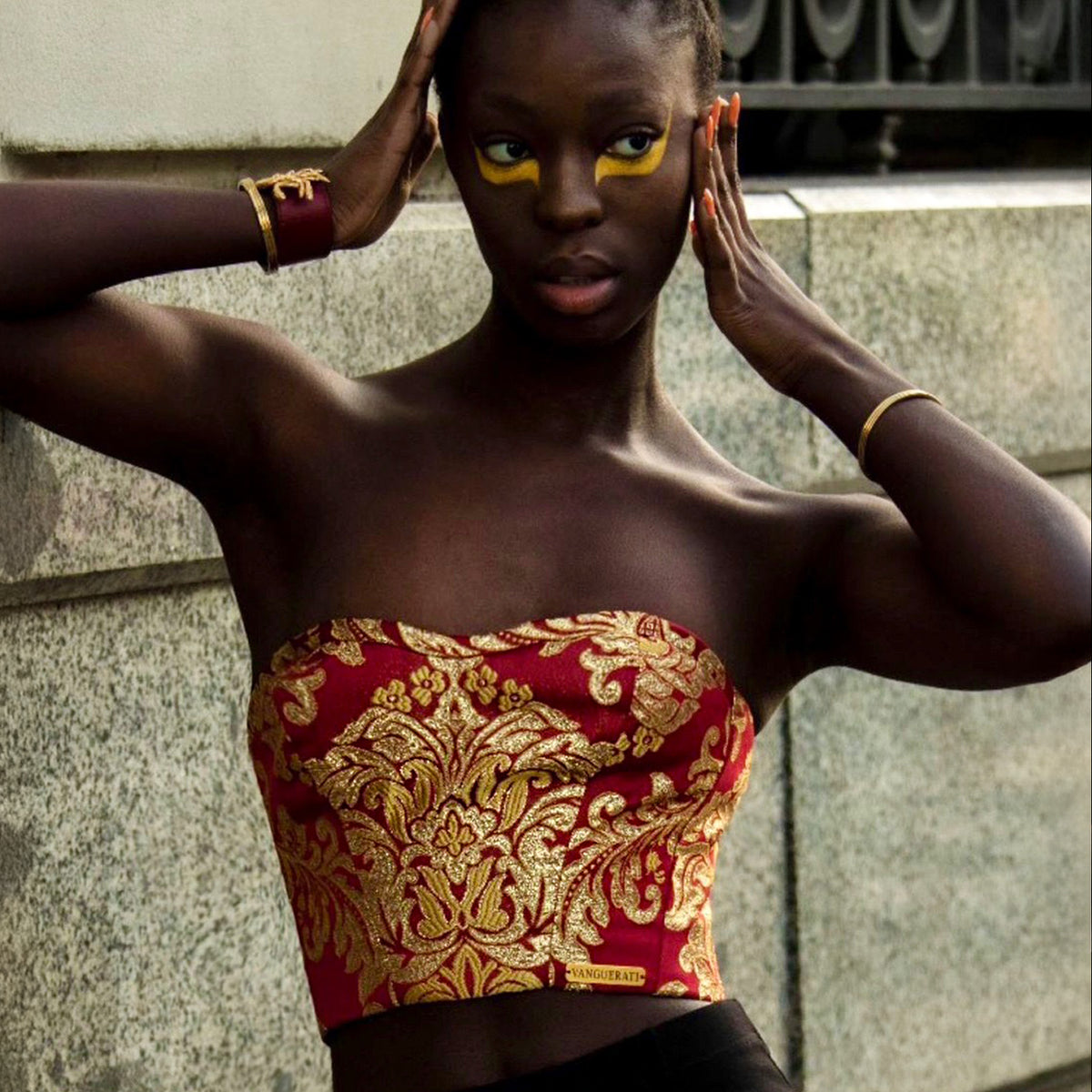 Fallera top corset golden passion