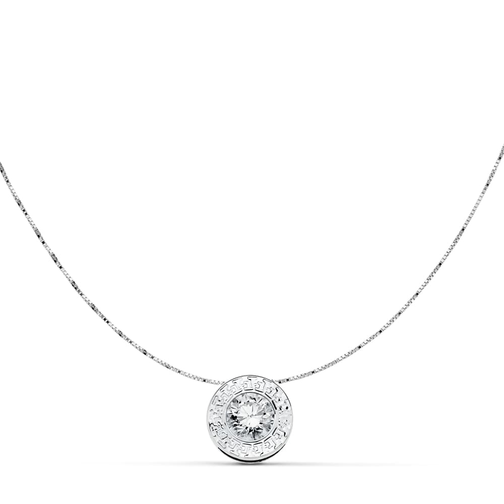 Greek necklace: 18 kt white gold – 18950