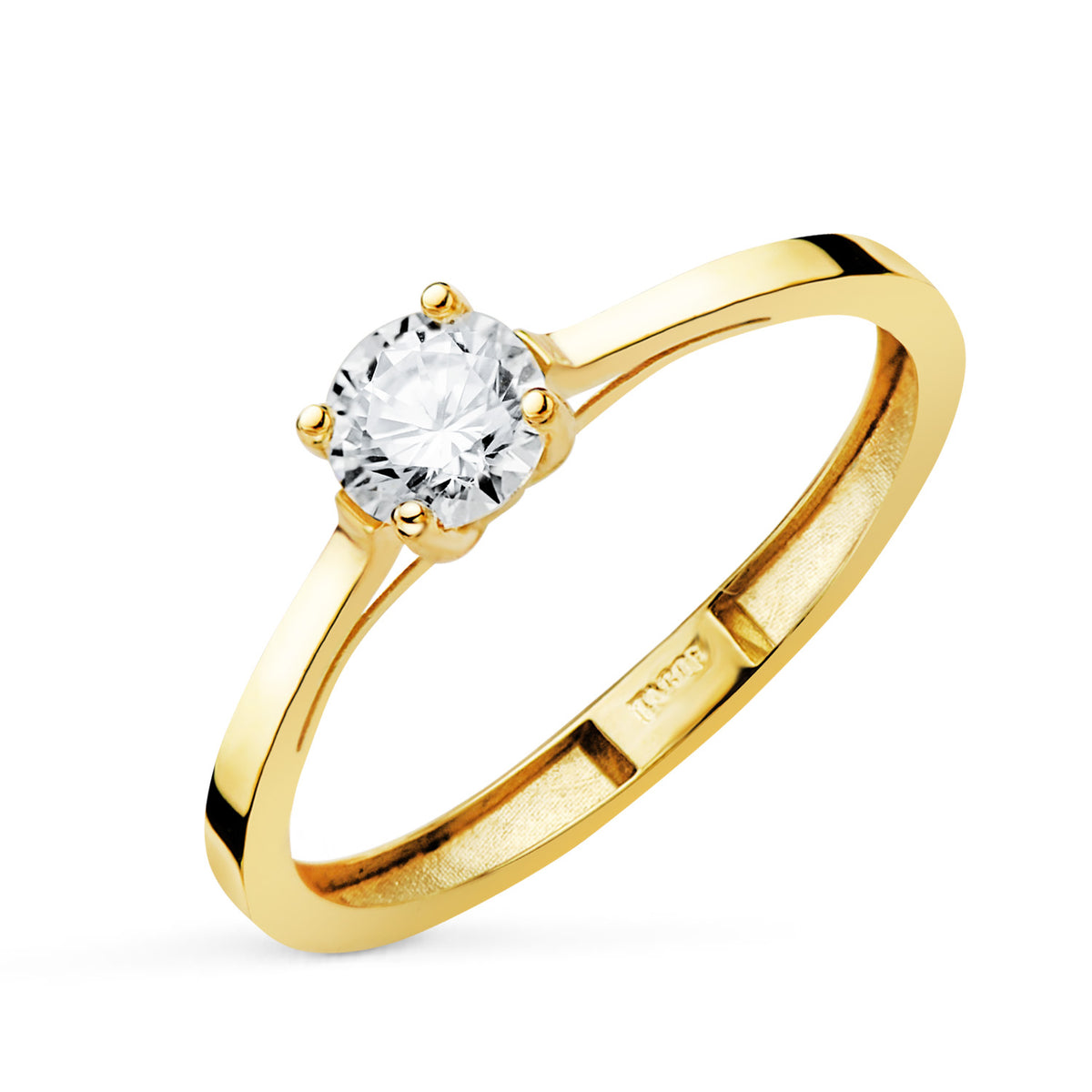 Helen ring: 18kt yellow gold 0.50ct diamond – P4003 2Oa