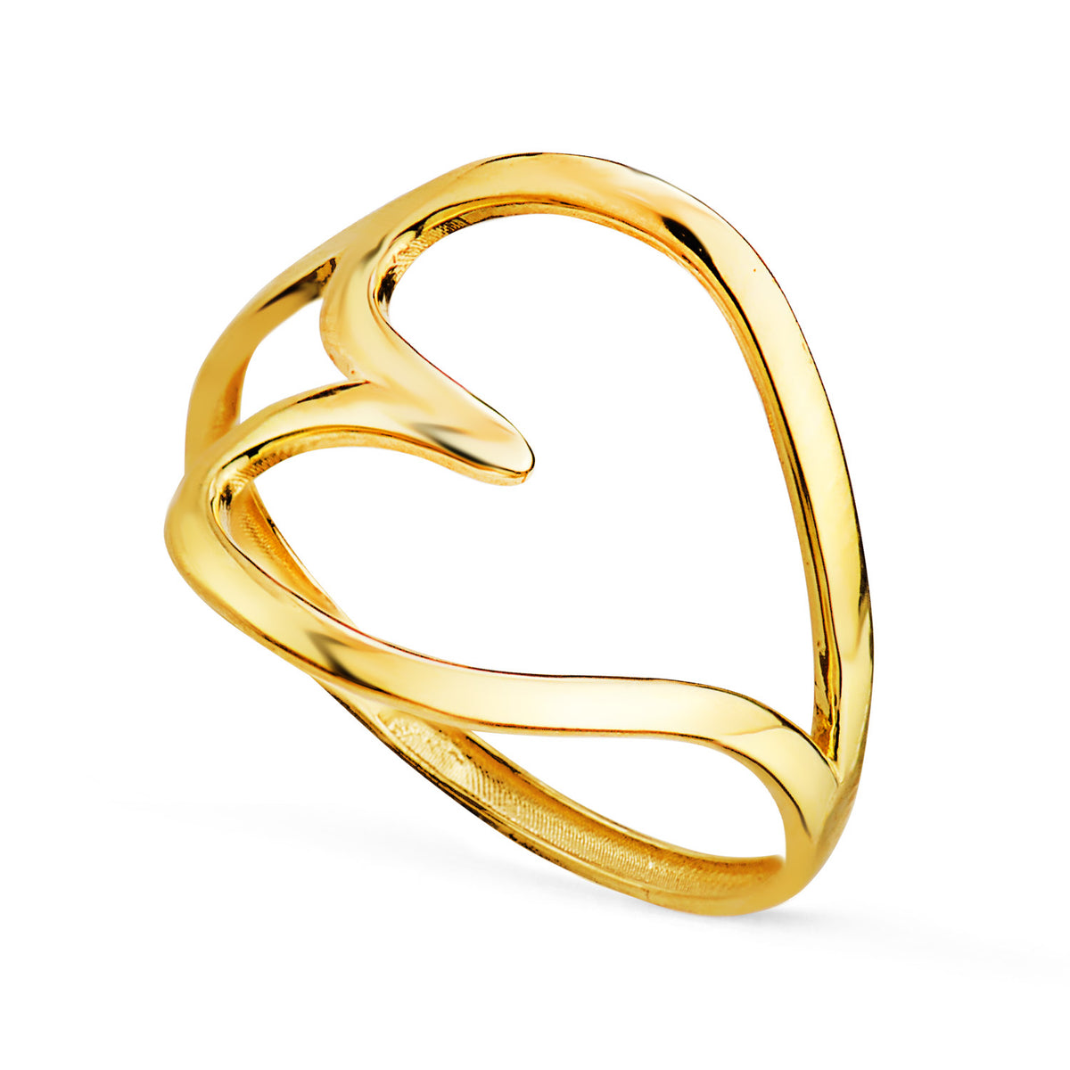 Fine heart ring: 18 kt yellow gold 16 mm – 19701A