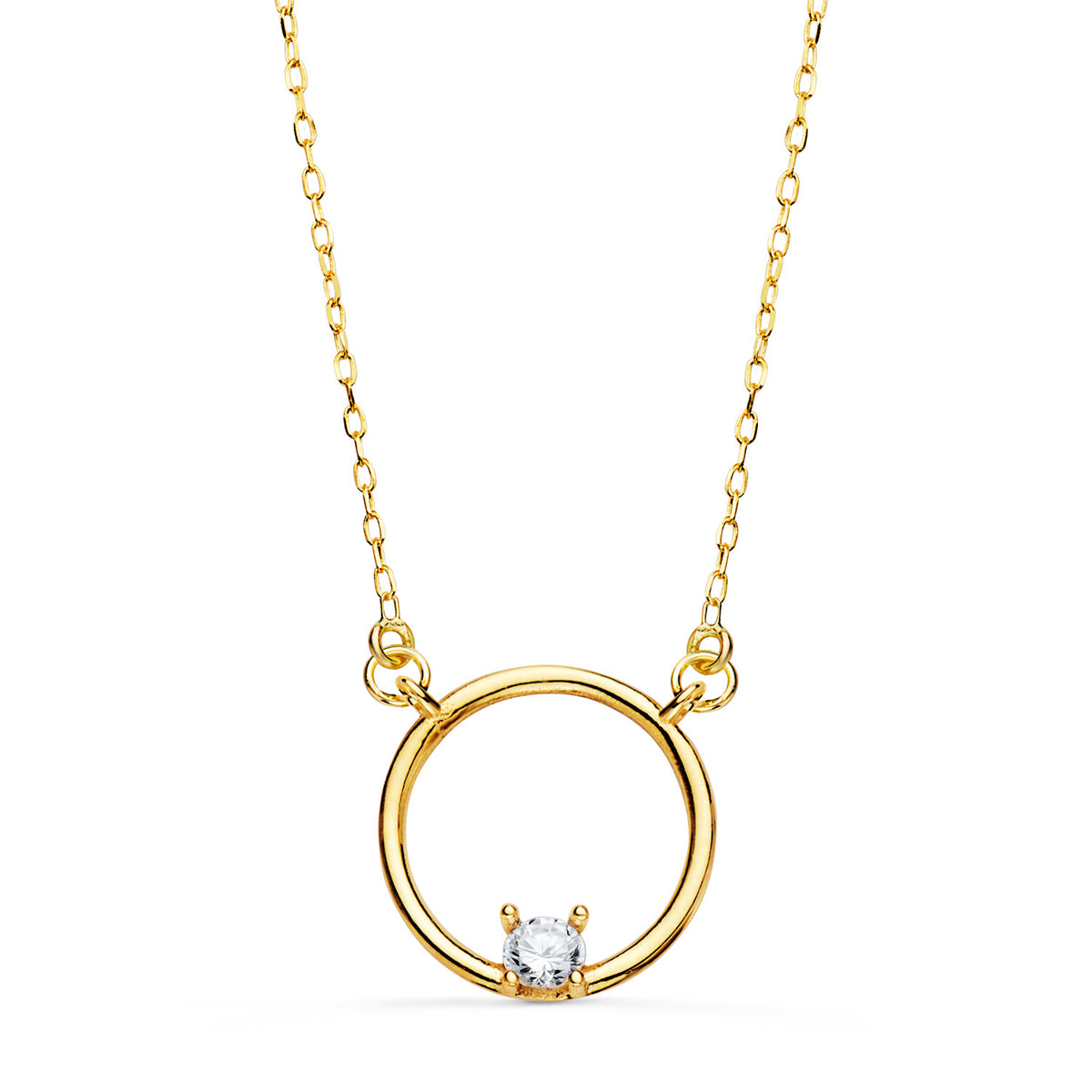 Circle necklace: 18 kt yellow gold – 22278