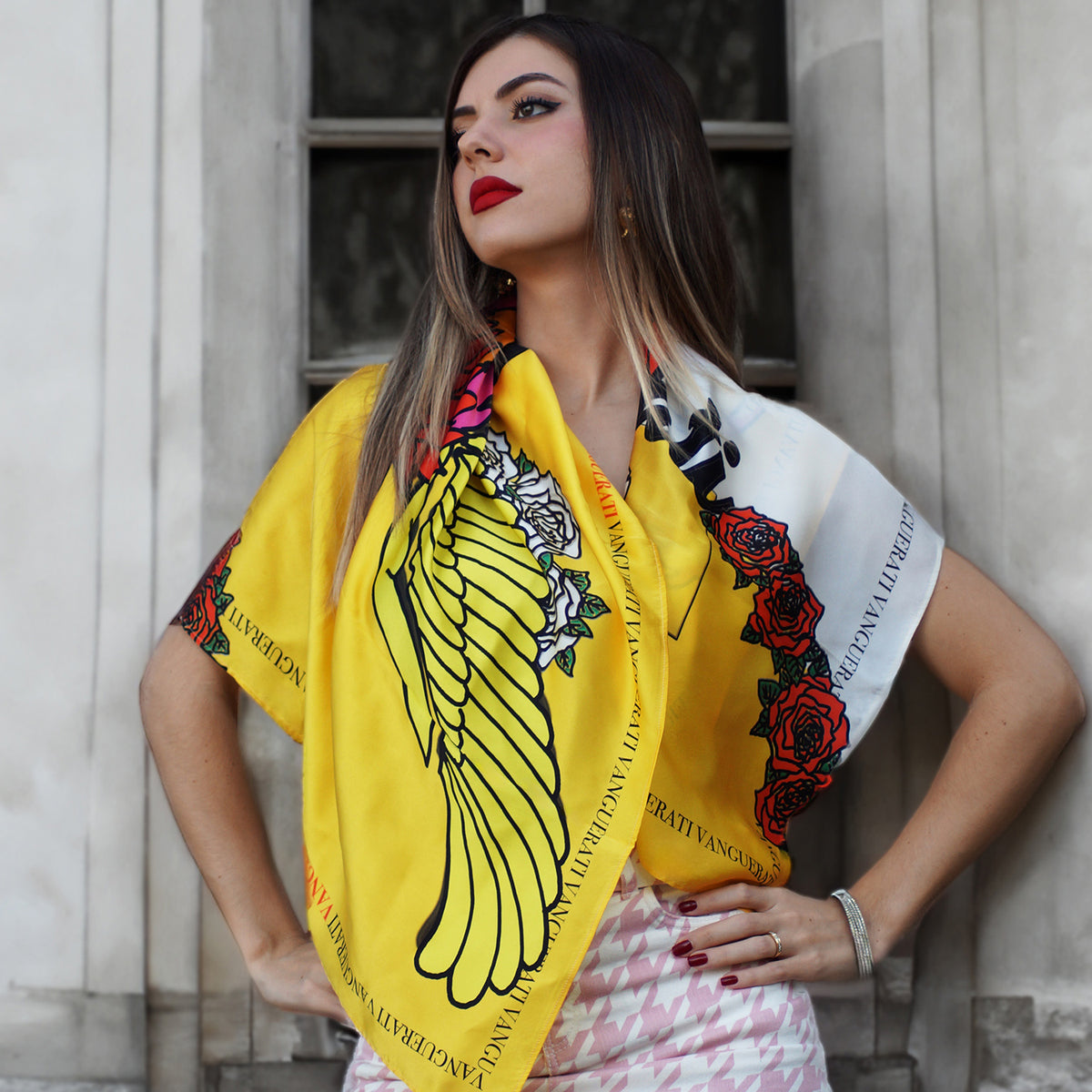 Vanguerati motor club silk scarf