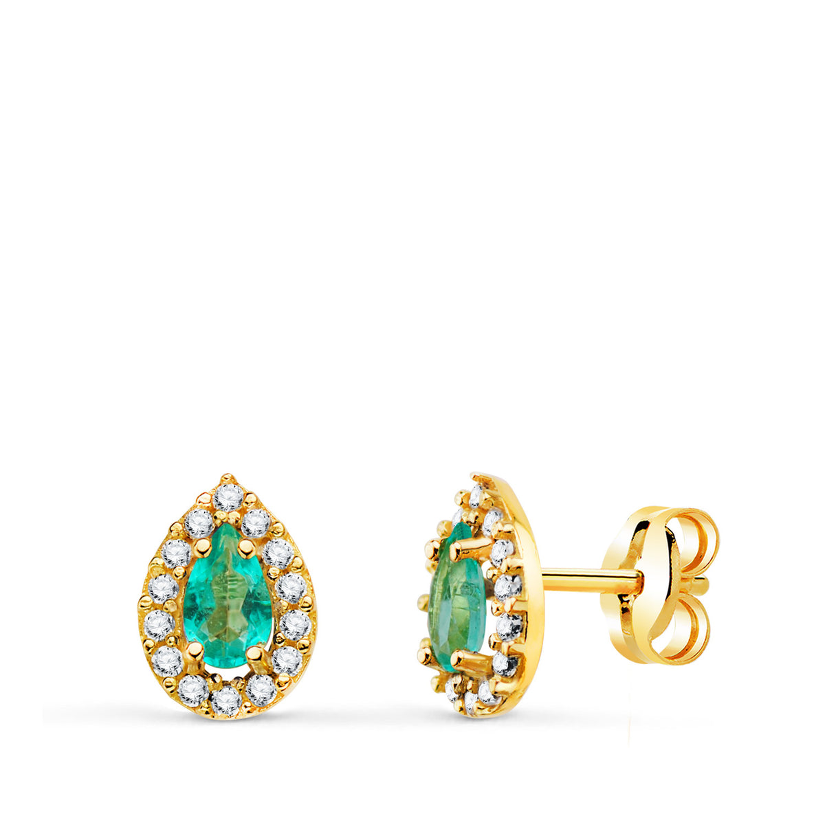 Emily topaz earrings: 18 kt yellow gold with zirconias – 21432 Tp