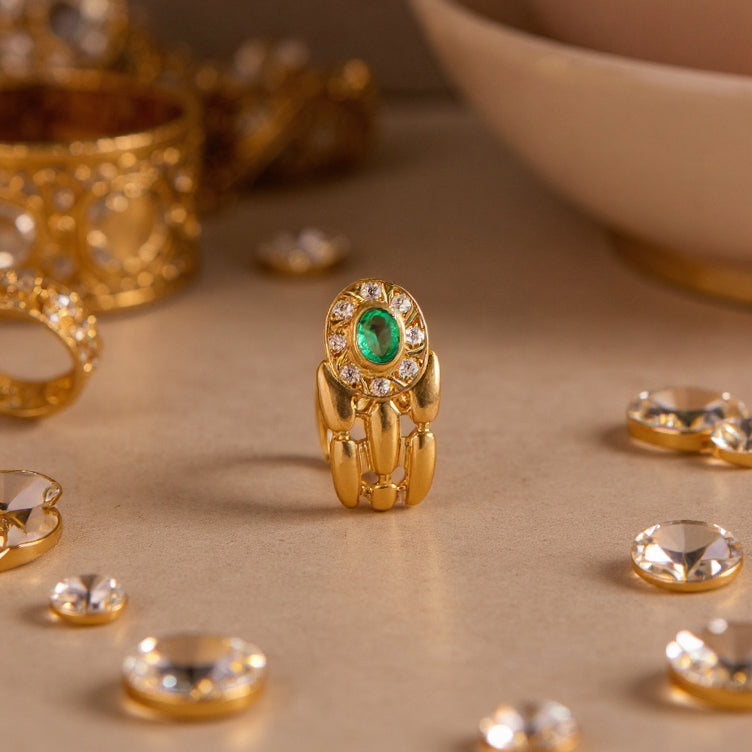 Panter emerald earrings: 18 kt yellow gold – 562017131 1504098610911620 3615855491898159401 N