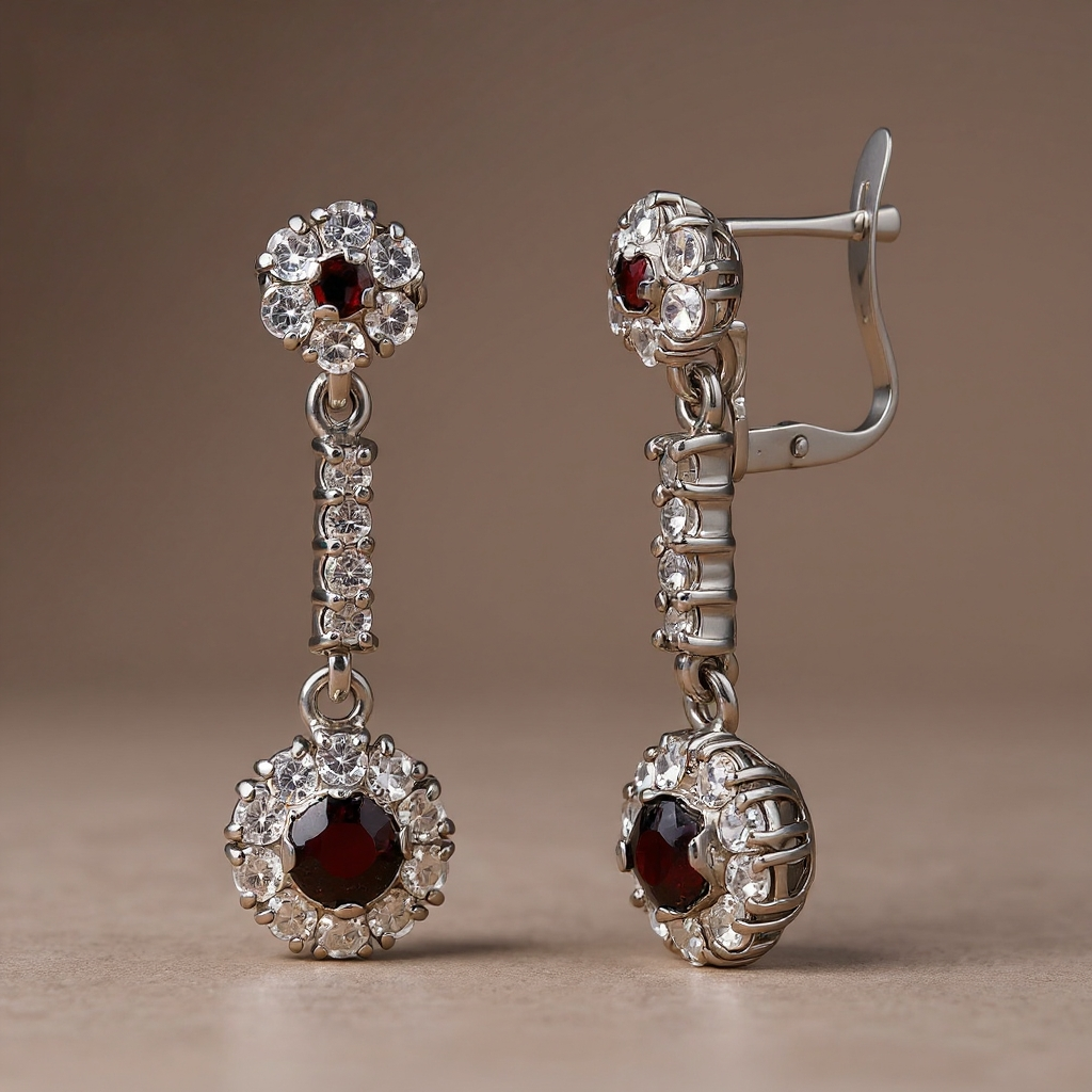 Wien earrings: 18 kt white gold