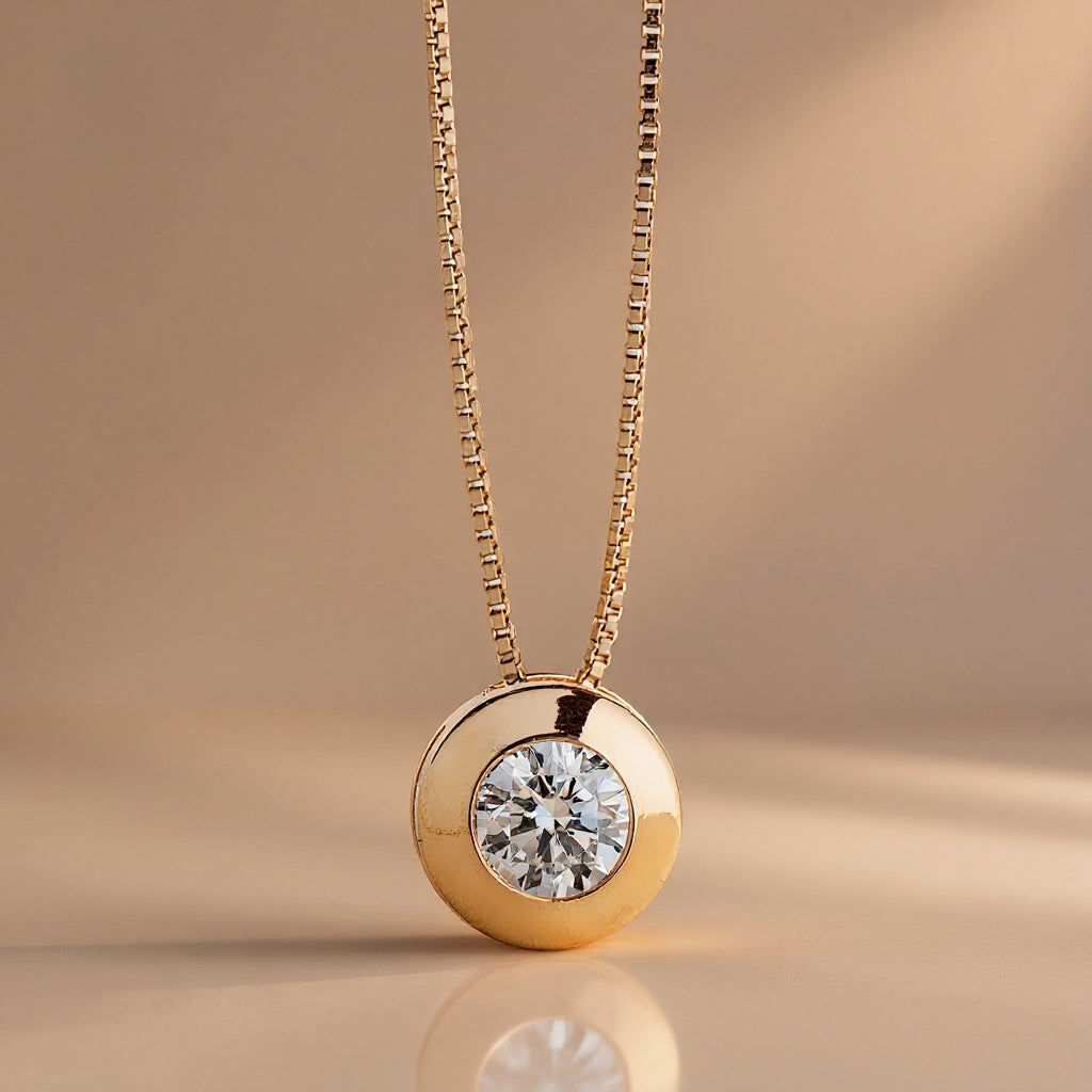 Round necklace: 18 kt yellow gold