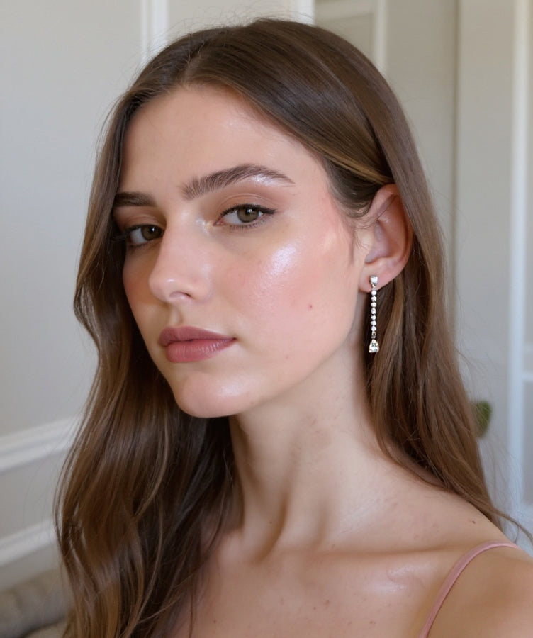 Louise earrings: 925 sterling silver with zirconias – Pendientes De Plata De Ley Louise