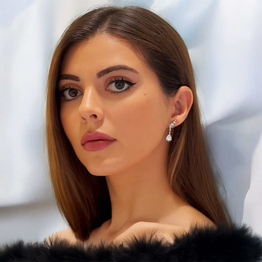 Wing earrings: 925 sterling silver with zirconias – 7 Wing Sterling Silver Earrings