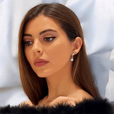 Wing earrings: 925 sterling silver with zirconias