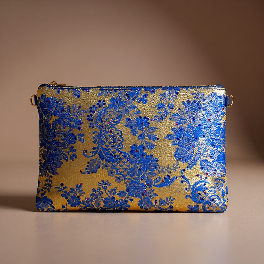 Fallera Champagne blue leather bag with Swarovski – 588926409 838413685718163 502021176614898993 N