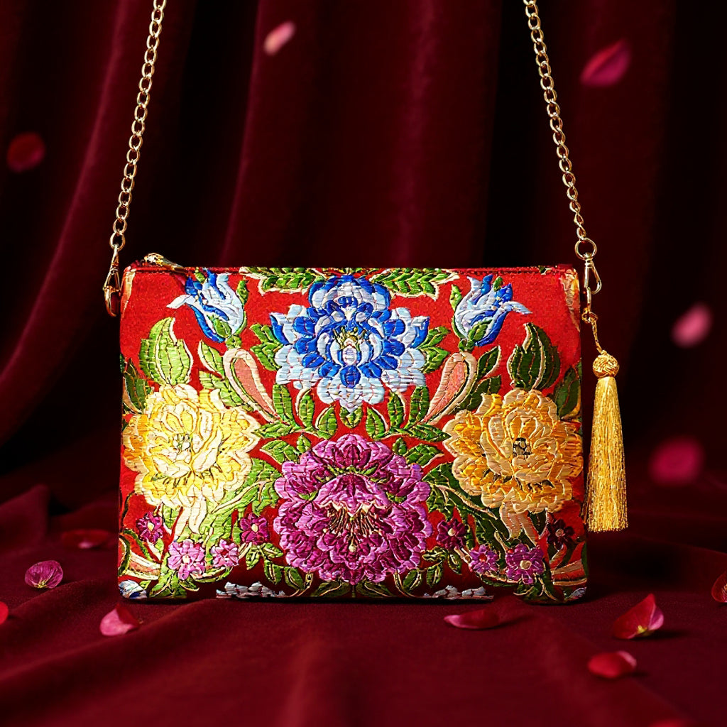 Tela Fallera bag big flowers leather – Fallera Big Flowers Leather Bag