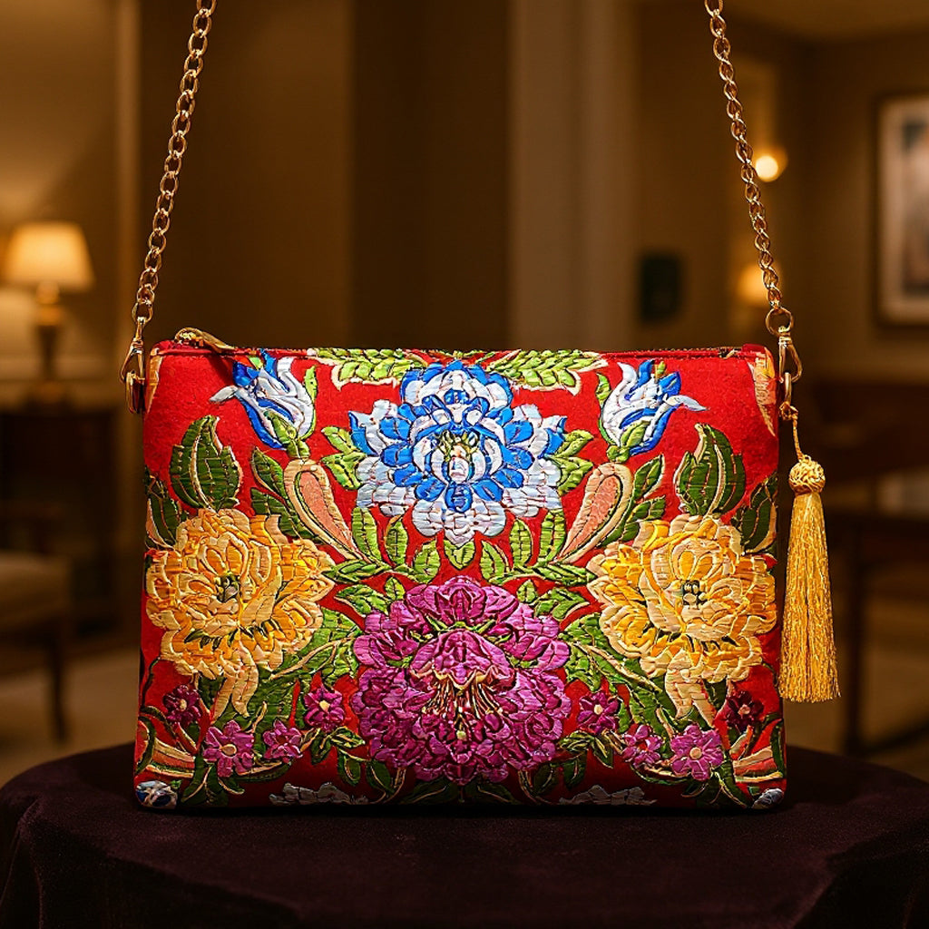 Tela Fallera bag big flowers leather – Fallera Big Flowers Leather Bag