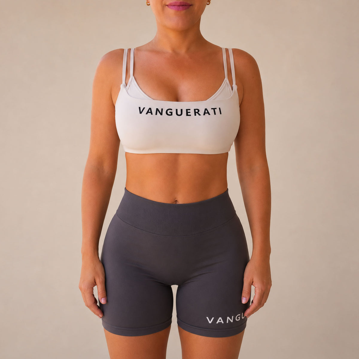 Layered Gym Bra | Cream