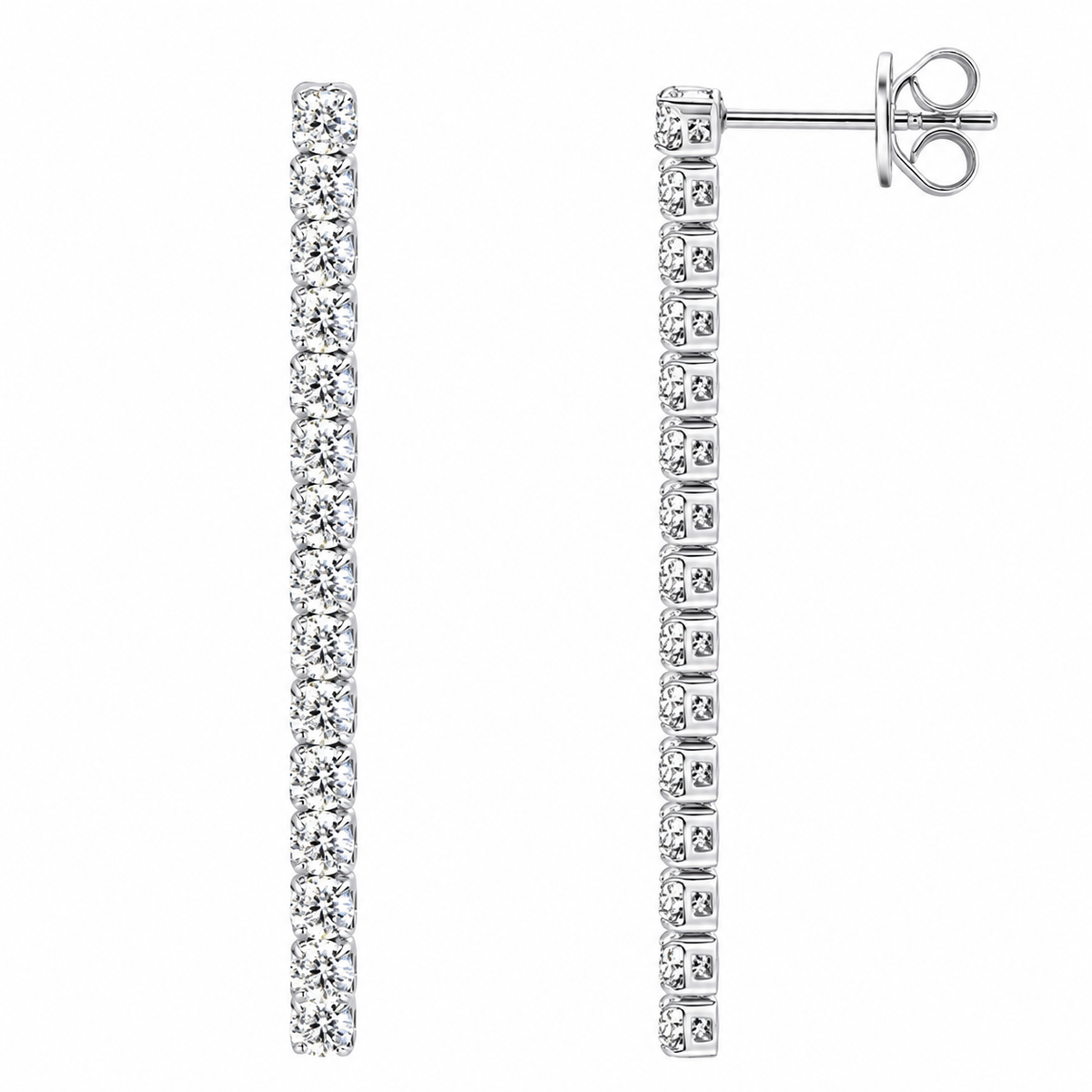 Moissanite Tennis Drop Earrings | Gold plated 925 Sterling Silver – F3Ce57A5 3C7F 48Ca 94C6 395A86Dc7Ad