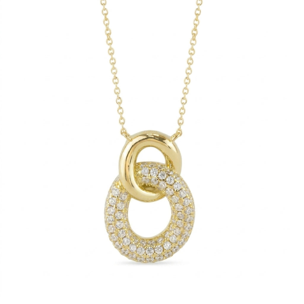 Zirconia knot necklace | 18k gold plated 925 sterling silver
