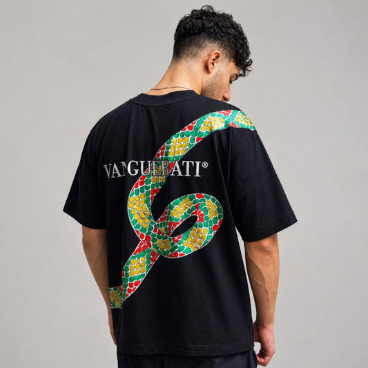 Snake hand-painted T-shirt